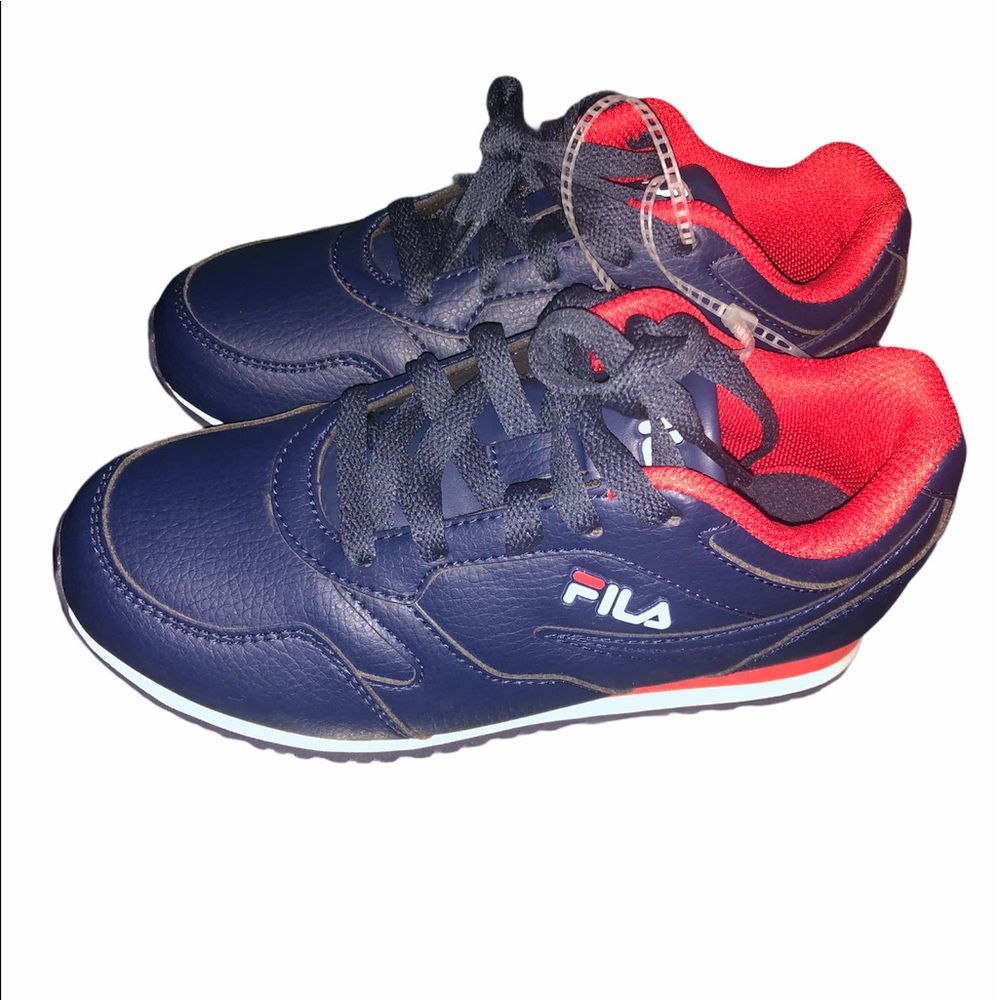 Boys Classic Navy/Red Fila Sneakers
